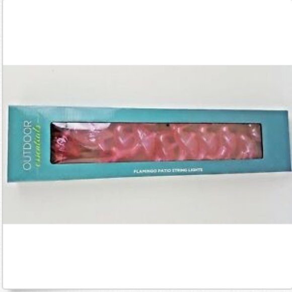 Pink Flamingo Patio String Lights 10 Battery - Picture 2 of 6